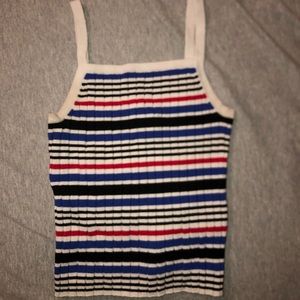 Cropped stripped tank top